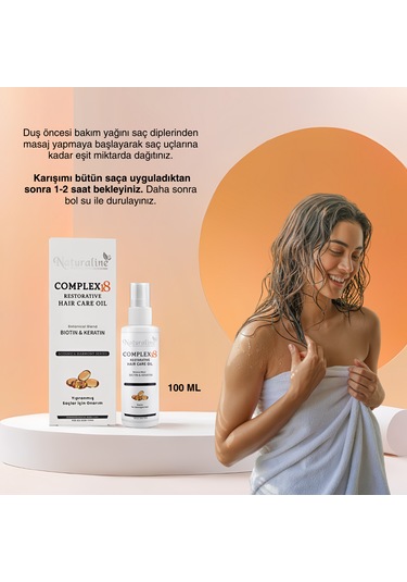 Complex 18 Bitkisel Yağlı Saç Bakım Yağı Kırık Karşıtı & Onarıc