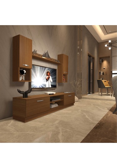 Decoraktiv Eko 5dab Mdf Dvd Tv Ünitesi Tv Sehpası Ceviz