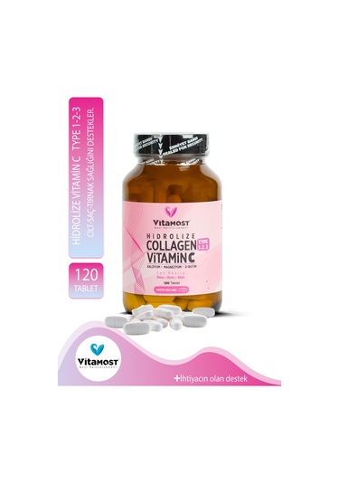 Vitamost Collegen Vitamin C Type-1.2.3 Hidrolize 120 Tablet