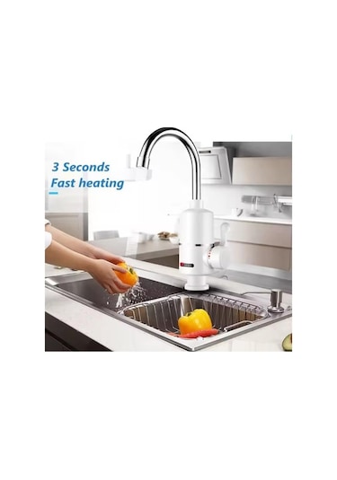 Maoyaya Elektrikli Musluk İnox, Ani Su Isıtıcı Sıcak Su Isıtıcılı İnox