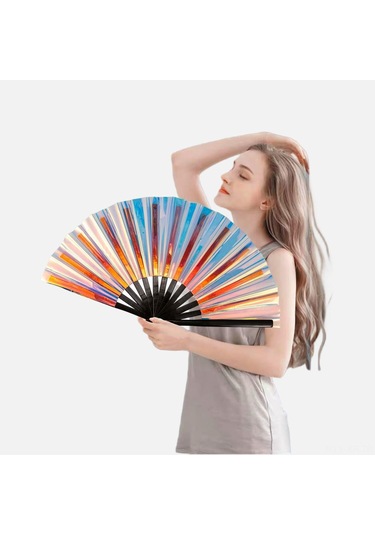 Xiyyadms "büyük Bambu Katlanır El Yelpazesi - Şık Dekor Ve Serinletici Aksesuar"
