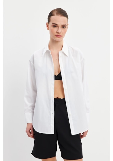 Stella Pulvis Beyaz Poplin Gömlek Beyaz