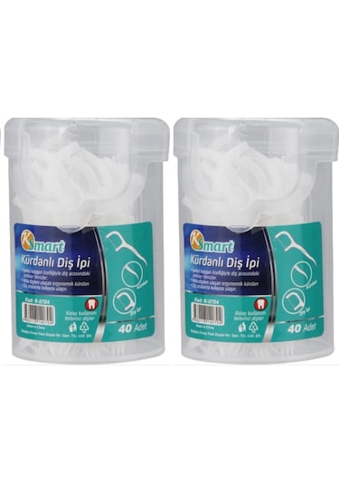 Ksmart Kürdanlı Diş İpi 2 x 40'lı