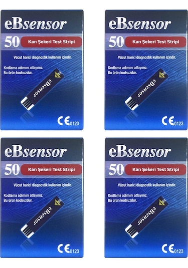 Ebsensor Şeker Ölçüm Çubuğu 4 x 50 Strip
