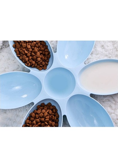 Sones Kedi Ve Köpek Kase Teddy Kısa Pirinç Kasesi Aile Evcil Hayvanlar Altı Taraflı Petal Tipi Evcil Hayvan Malzemeleri