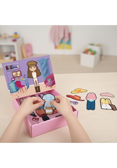 Magnetli Mini Fashionista Moda Kutu Oyunu