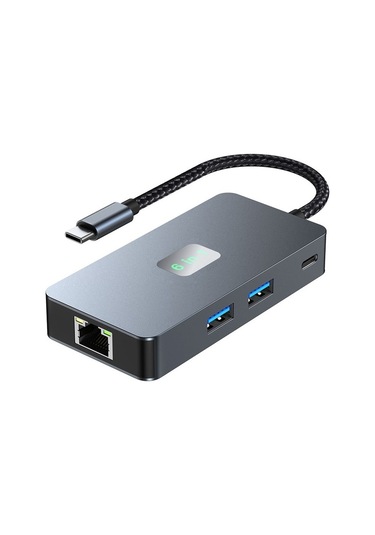 Venturemart 6sı 1 Arada Usb C Hub Usb 3.2 Tip C Hub Gigabit+usb3.2 10gbps +4k/60hz Hd+pd100w Hızlı Şa