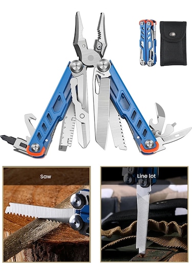 Blue Acil Durum Pensesi 14'ü 1 Arada Çok Amaçlı Alet Çok Amaçlı