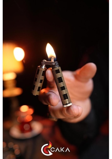 Caka Lighter Lineara Nero Benzinli Çakmak - Ckl-026