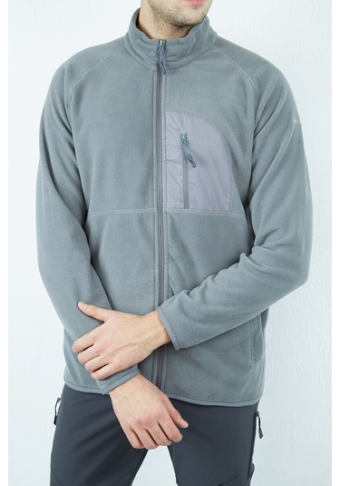 Alpinist Motus Tam Fermuarlı Polar Gri Melanj (520730135)