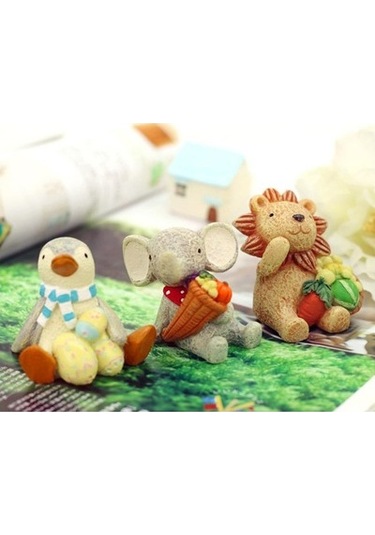 Lijinxu Magideal Reçine Zanaat Küçük Hayvan Figürleri Saksı Bir-fil