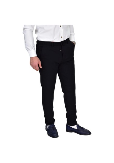 Erkek Beli Lastikli Jogger Pantolon Regular Fit Bgl-st04328 Siyah
