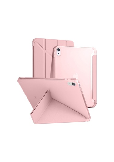 İpad 10.nesil 10.9 İnç 2022 Uyumlu Üçgen Katlanabilir Kalemlikli Standlı Akıllı Kılıf