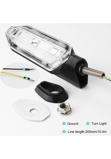 Novahub Sinyali Motosiklet Led Lamba Işıklar Işık Evrensel Dönüş Arka Altın 2pcs 12v Xi Altın