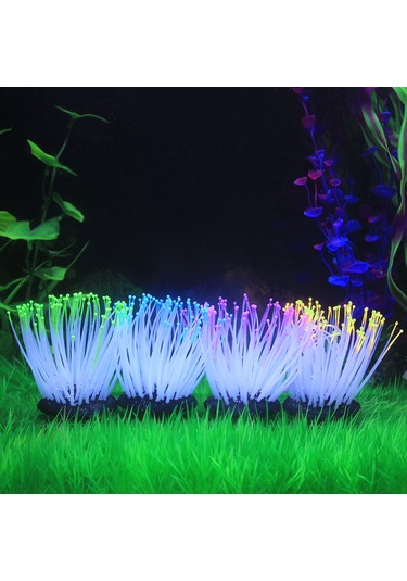 Xiyyadms Mavi Silikon Deniz Anemonu Dekoru: Akvaryum Tasarımı İçin Gerçekçi Ve Güvenli Aksesuar