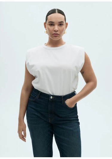 Mango Tişört 411957375 Beyaz