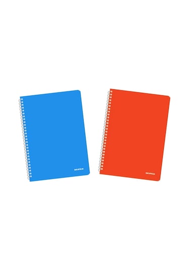 Mopak Neon Serisi Spiralli Defter Pp Kapak A4 60 Yaprak Kareli 2'li
