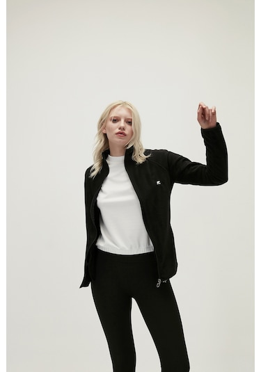 Bad Bear Wilma Full-zip Siyah Fermuarlı Kadın Polar Sweatshirt-siyah Siyah