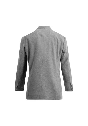 Uki Gri Mono Yaka Klasik Ceket Gri