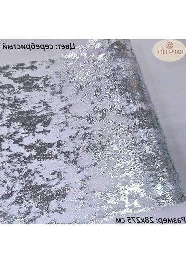 Ulzyvf Lüks Altın Desen Masa Örtüsü Şeridi - 28x270cm Dıy Dekor Gümüş, Şık Desen Gümüş