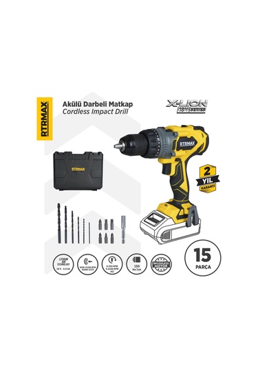 Rtrmax RTX3020B Şarjlı Darbeli Matkap Kömürsüz 150Nm - Akü Hariç