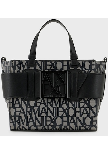 Armani Exchange Bayan Çanta 942690 3f742 00850 Siyah-gri Gri - Siyah