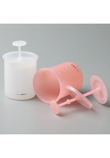 Pembe-taşınabilir Köpük Makinesi Yüz Temizleyici Frother Şişe Şampuan Vücut Yıkama Fıskiye Bardağı Köpük Temiz Araçları Banyo Aksesuarları