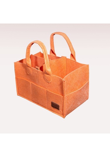 Keçe Anne Bebek Bakım Çantası Turuncu