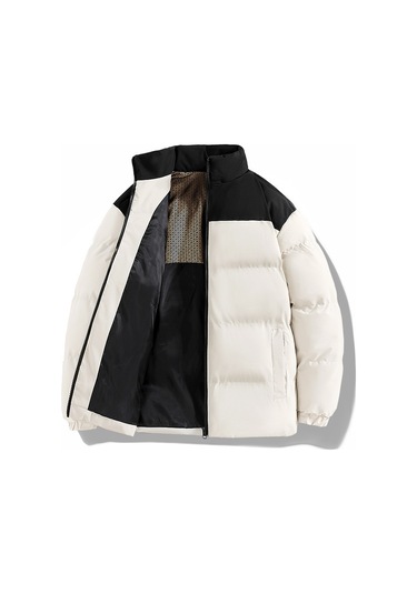 Edwardest Kadınlar İçin Kışlık Grafen Karışımlı Pamuklu Ceket Sıcak Ekmek Tarzı Ceket Beyaz