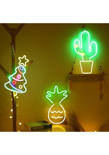 Sones Led Akrilik Şeffaf Arka Panel Neon Işık Tatil Dekorasyon Lambası Aşk Diğer