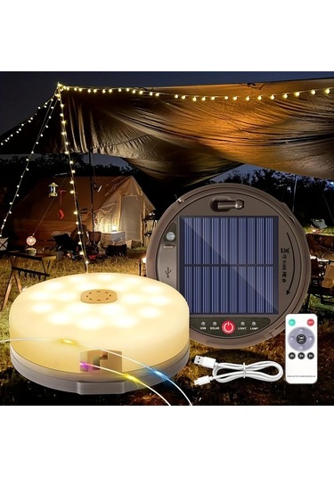 Willowhaven Outdoor Su Geceirmez Taşınabilir Katlanabilir String Işık Warm White 42ft 8 Aydınlatma Modu