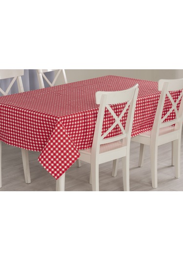 Ekose Masa Örtüsü Kırmızı