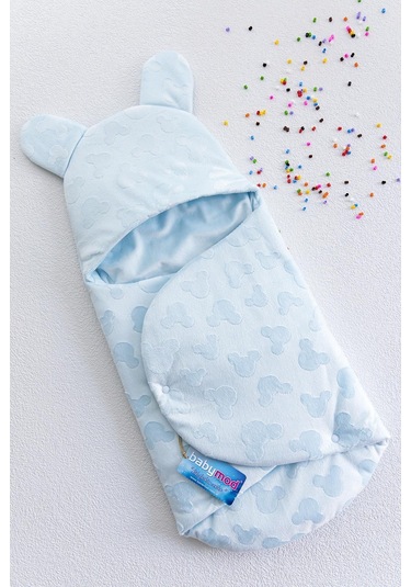 Welsoft Erkek Bebek Kundak Bebek Battaniye Mavi