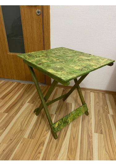 APAK AHŞAP osb yüzeyli katlanır masa doğa yeşili 60cm 50 cm Yeşil
