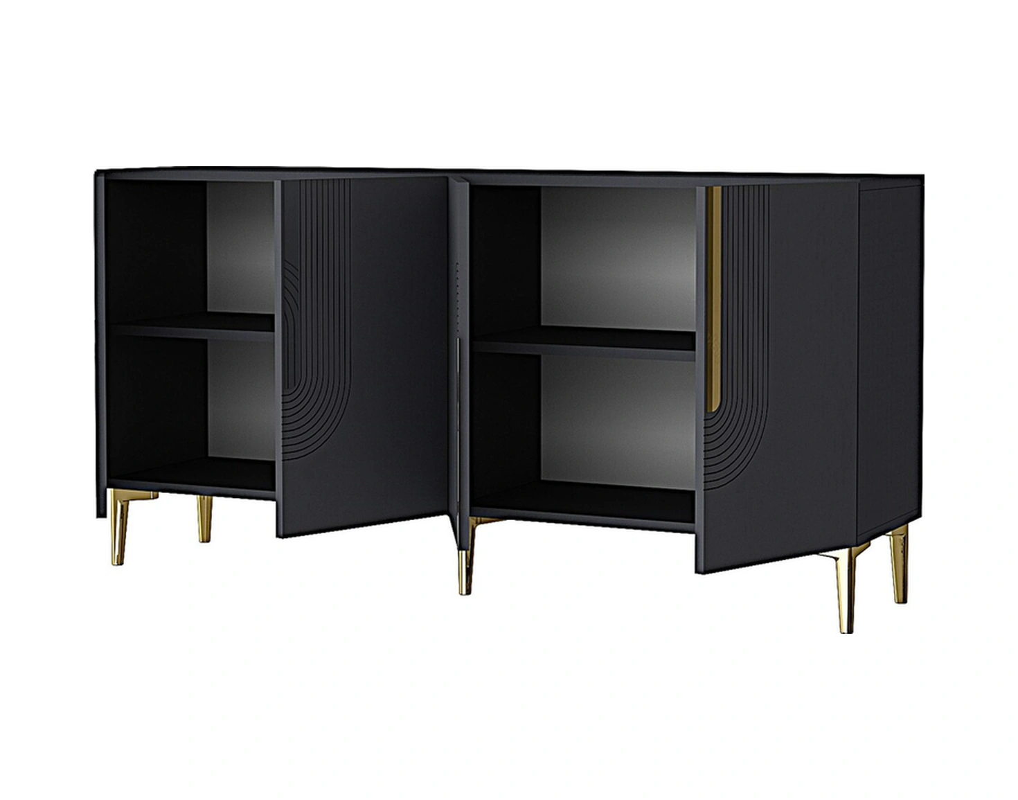 Ka1516ag Meyra150 Konsol, Kahve Köşesi, Tv Sehpası Antrasit-gold 150cm Antrasit