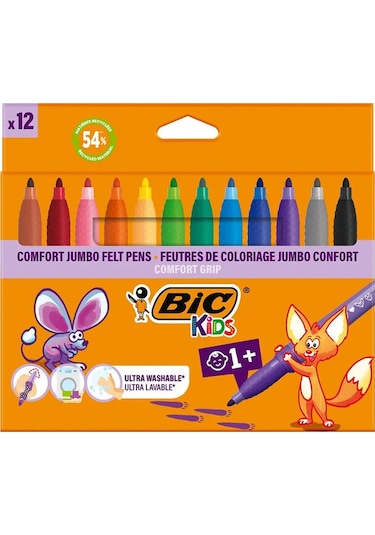 Bic Comfort Jumbo Keçeli Kalem 12'li