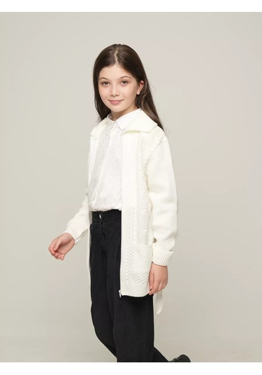 Sıgnora Style Kız Çocukları İçin Okul Hırka 174562162 Beyaz