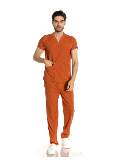 Unisex Likralı Kiremit Doktor / Hemşire Forması