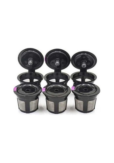 Ulzyvf Keurig 1.0&2.0 İçin Yeniden Kullanılabilir K-cup Kahve Filtre Seti Siyah Siyah