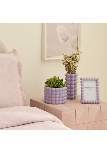 Karaca Home Rocco Silindir Vazo Lila 9,3 X 9,3 X 18 Cm Lila