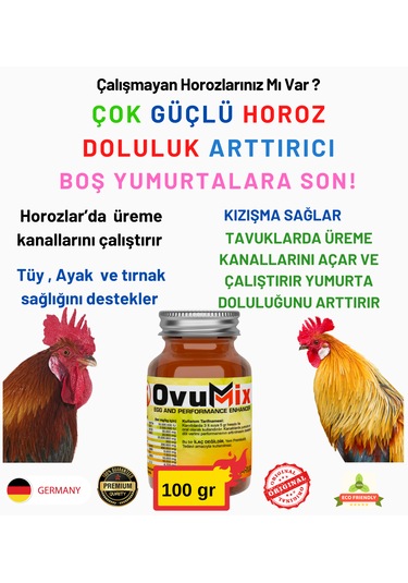 Horoz Üreme Arttırıcı Boş Yumurtalara Son 100 Gr