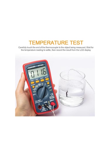 Astroai Dijital Multimetre 4000 Counts Test Cihazi Dt132a