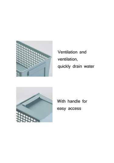 Sones Masaüstü Atıştırmalıklar Ve Çeşitli Eşyalar Depolama Sepeti Dikdörtgen Plastik Depolama Sepeti, Büyük Açık Yeşil