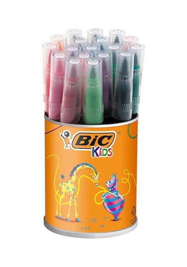 Bic Kids Visa Fırça Uçlu Keçeli Boya Kalemi 18'li Kavanoz