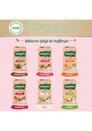 Doğadan Form Kayısılı Süzen Poşet Çay 20'li 50 G