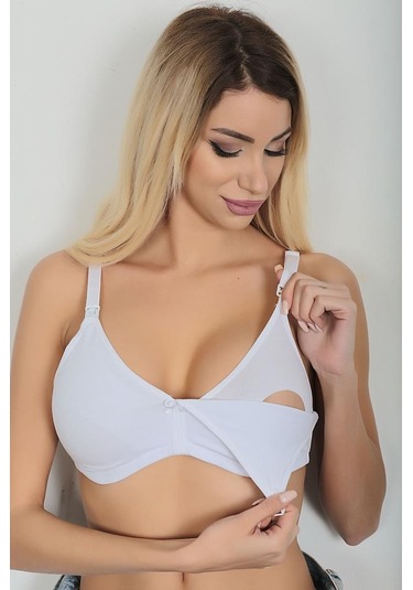 Sistina Bayan Beyaz Lohusa Anne Emzirme Sütyeni 505 Beyaz