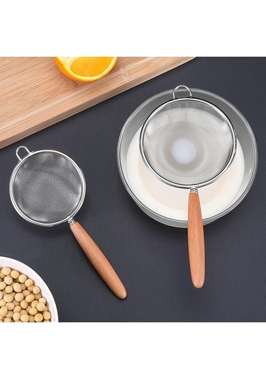 Ulzyvf Yağ Suyu Paslanmaz Örgü Net Meyve Konforlu Kepçe Kavrama Kaşık İnce Fonksiyonlu Filtre Erişte Elek Çok Amaçlı Çelik Mutfak Aleti Çelik