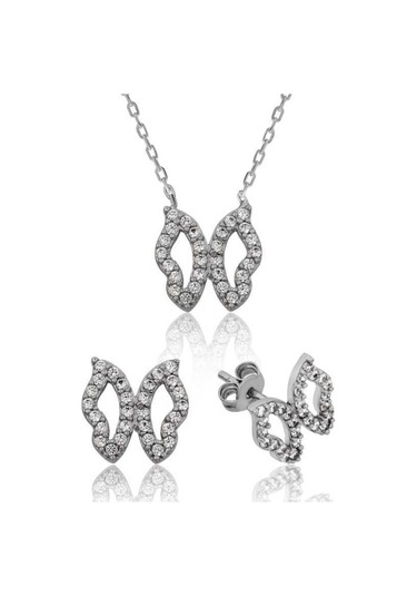 Gümüş Kelebek Kadın Set