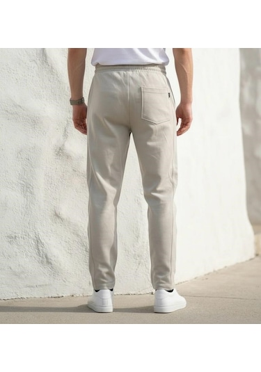 Plus Scorpion Erkek Slim Fit Pamuklu Eşofman Altı Gri