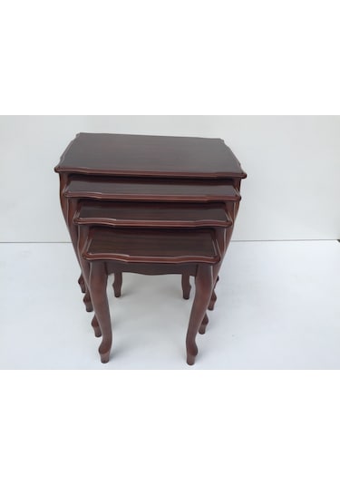 Zigon Aslan Lükens Model Ayak Model Parlak Ceviz Renk Kayın Torna